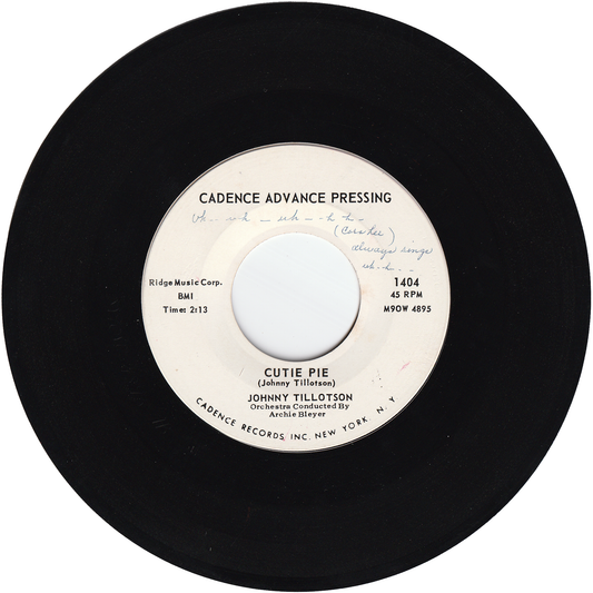 Johnny Tillotson - Cutie Pie / Without You (Promo)