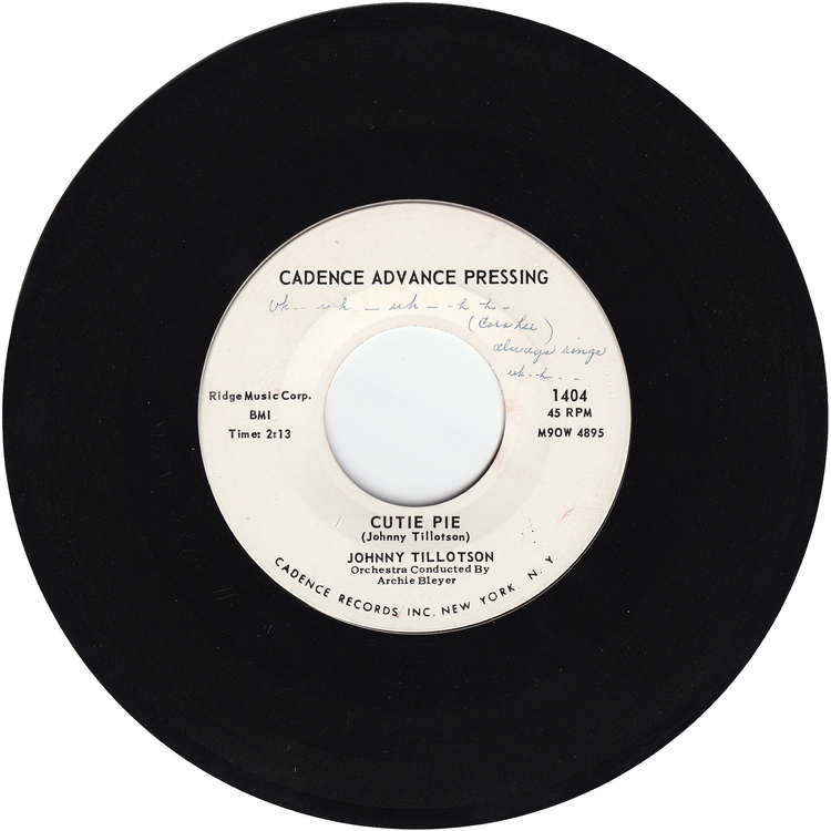 Johnny Tillotson - Cutie Pie / Without You (Promo)