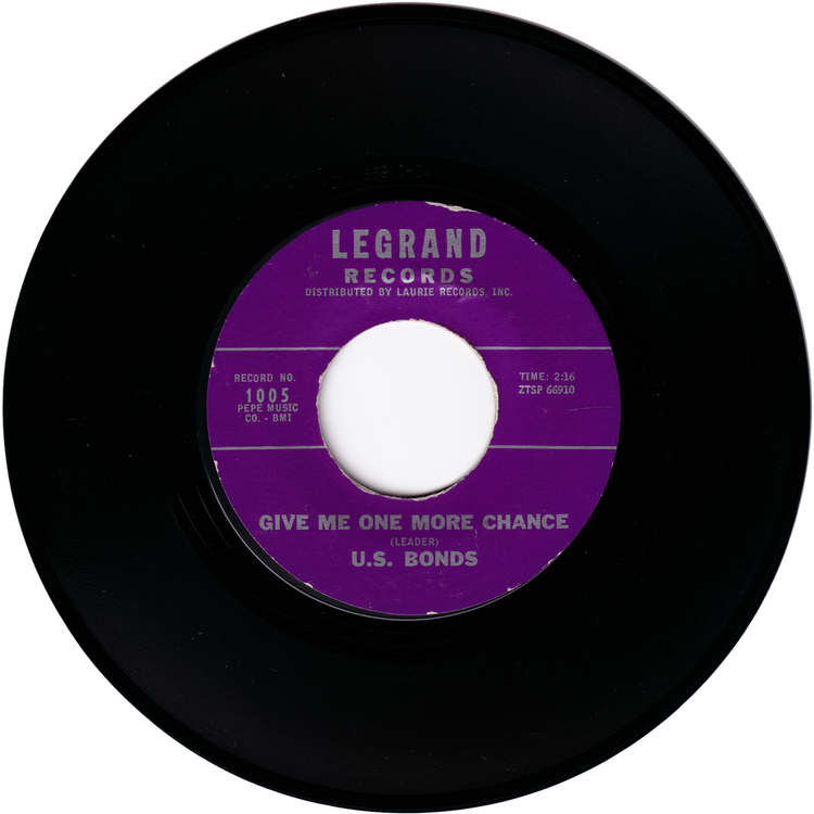 Gary "U.S." Bonds - Not Me / Give Me One More Chance (LEGRAND Purple Label)