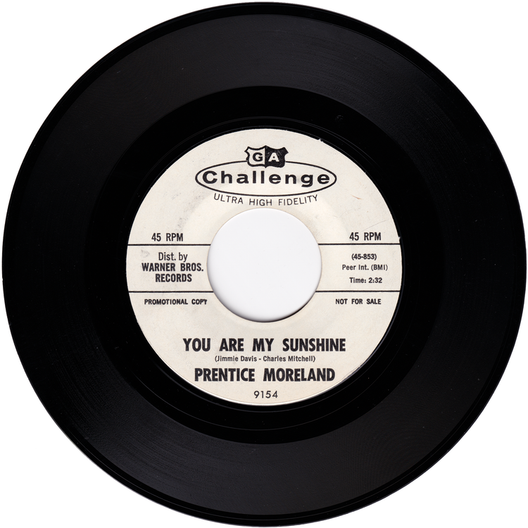 Prentice Moreland - Chubby Aint Chubby No More / You Are My Sunshine (Promo)