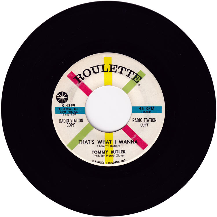 Tommy Butler - That's What I Wanna / Turn Around, Look At Me (Promo)