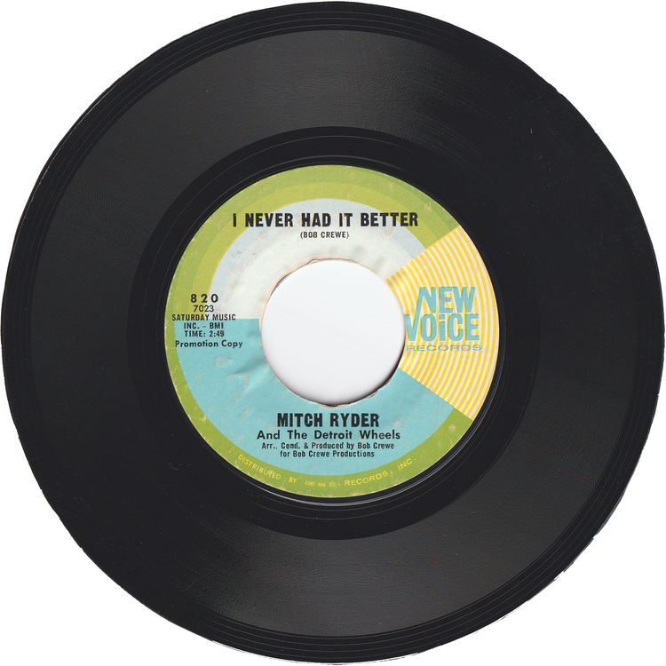 Mitch Ryder & The Detroit Wheels - Sock It To Me-Baby! / I Never Had It Better (Promo)