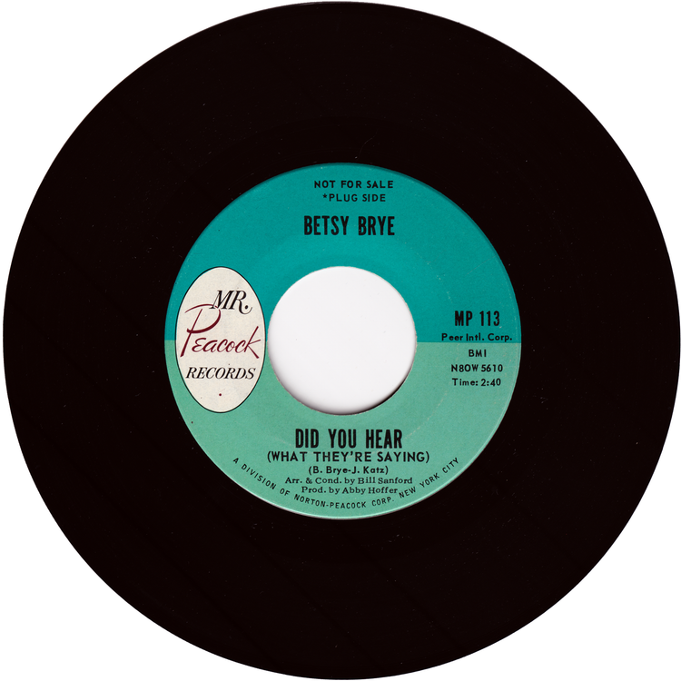 Betsy Brye - Even Steven / Did You Hear (What They're Saying) (Promo)