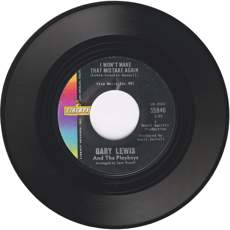 Gary Lewis & The Playboys - She's Just My Style / I Won't Make That Mistake Again